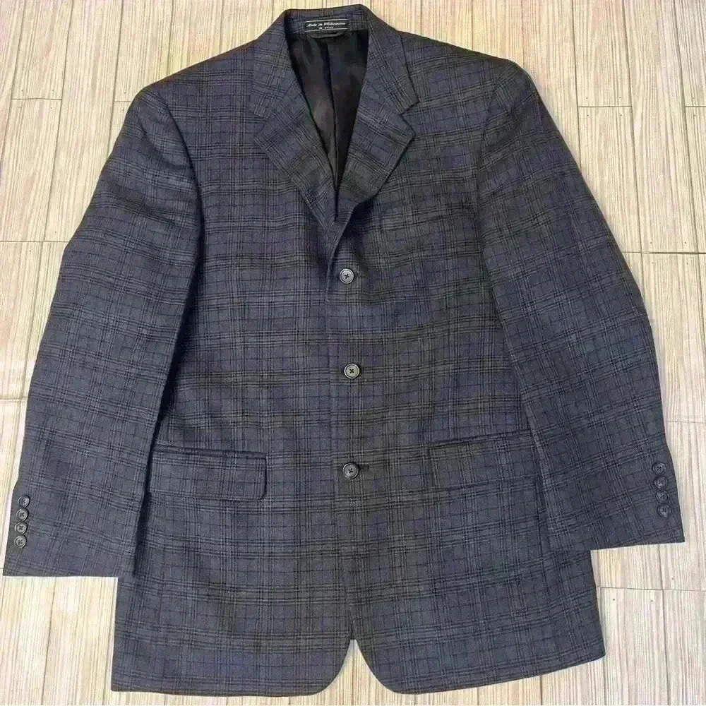 Haspel Traveler Seersucker Navy Wool Glenplaid Sports Coat - Picture 2 of 9